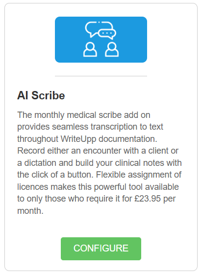 Adding AI Scribe Licences to Your Subscription