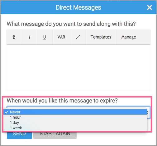 What happens to a Direct Message after it's been opened?