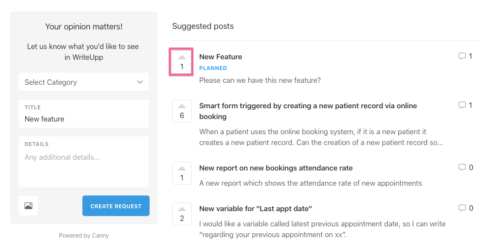 How do I submit a feature request?