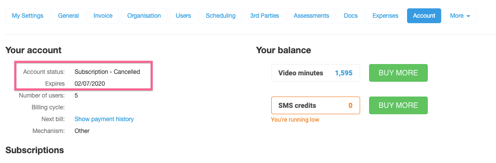 Subscription Left How do I unsubscribe or cancel my account?