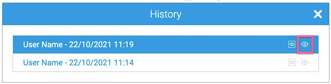 How do I see the Version History of a completed form?