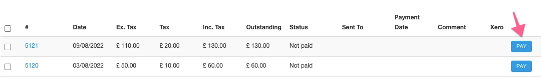 How do you mark an invoice as Paid or Bad debt?