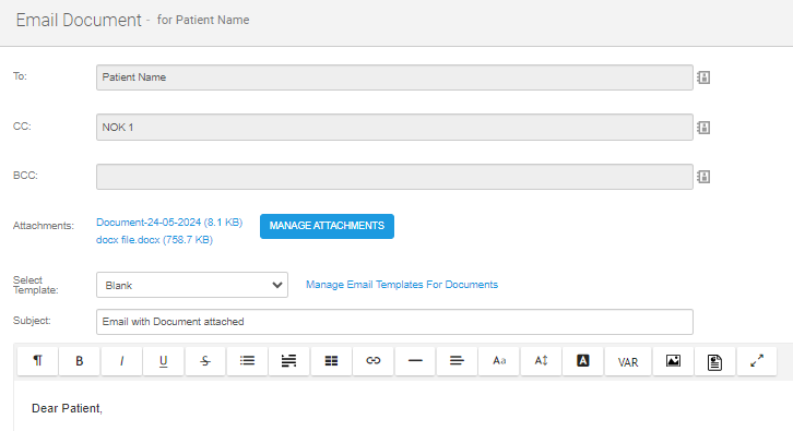 How do I email a document?